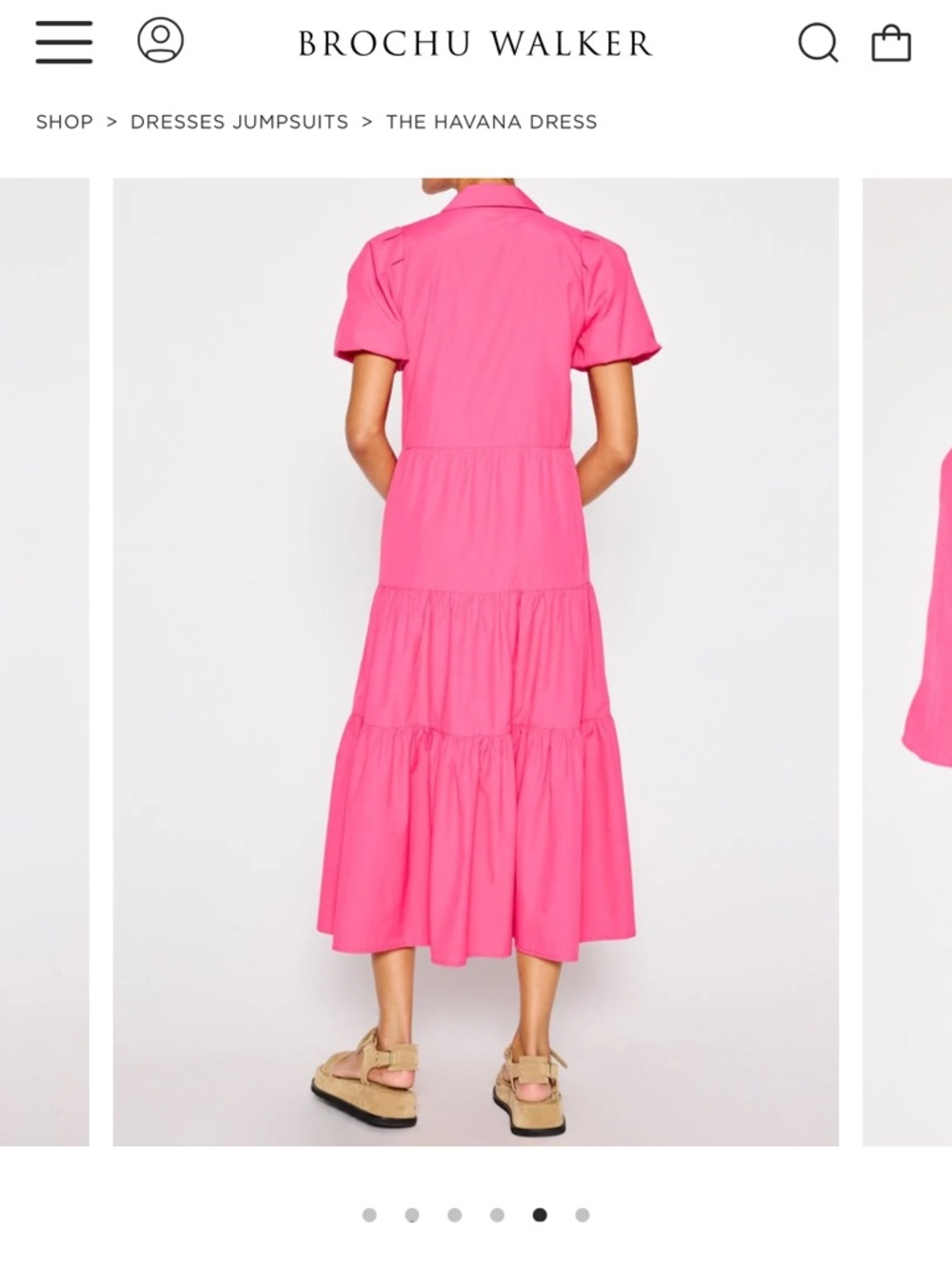 Brochu Walker Hot Pink Tiered Maxi Dress - Picture 5 of 6